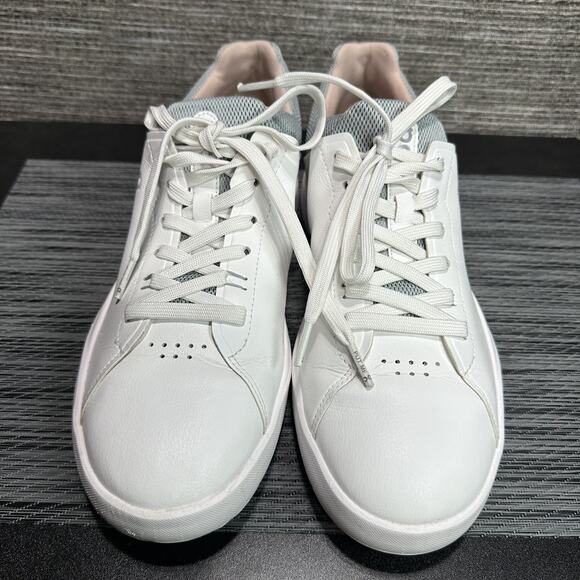 On Cloud Shoes White Leather On The Roger Advantage Low 48.99454 Womens 10 - Picture 5 of 15